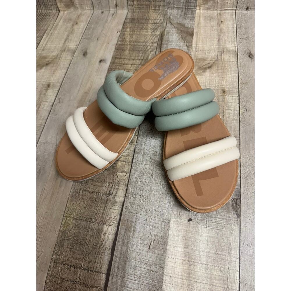 Sorel Ella II Puff Slide Safari Chalk Women's Size 8.5